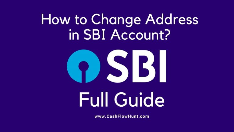 Change Address in SBI Account