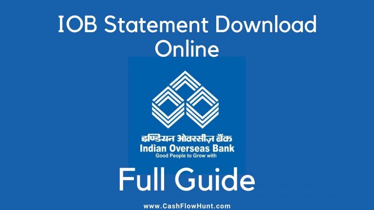 IOB Statement Download Online
