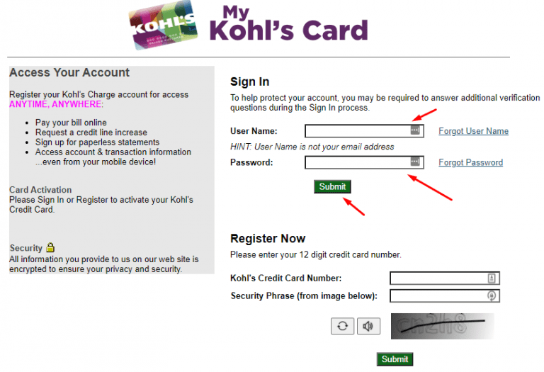 Kohls Credit Card Login Signup, Application Status