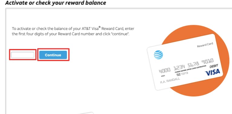RewardCenter ATT Rewards Card My Reward