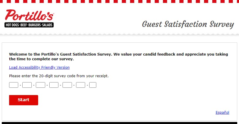 Portillo’s Customer Feedback Survey
